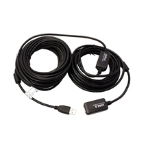 STANDARD USB 2.0 aktivní prodlužovací kabel 15m, černý