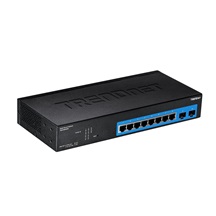 TRENDnet Ethernet přepínač 1Gb, 10 portů (8x RJ45 + 2x SFP), web smart (TEG-082WS)