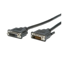 Value DVI prodlužovací kabel, DVI-D(M) - DVI-D(F), dual link, 1m