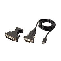 Value Adaptér USB C(M) -> 1x RS232 (MD9), + redukce na MD25, 1,8m