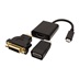 Value Adaptér USB C(M) -> HDMI (M), 4K@Hz, + redukce na DVI a VGA