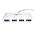 goobay USB 5Gbps Hub, USB C(M) - 4x USB3.0 A(F), bílý