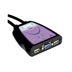 Value Mini KVM přepínač (Klávesnice USB,VGA,Myš USB) 2:1 USB, integrované kabely