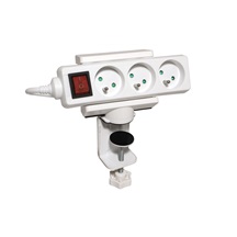 Value Držák vícenásobné zásuvky, uchycení na stůl, otočný, bílý