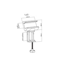 Value Držák vícenásobné zásuvky, uchycení na stůl, otočný, bílý