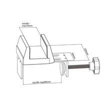 Value Držák vícenásobné zásuvky, uchycení na nohu stolu, bílý
