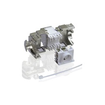 Value Keystone konektor RJ45 kat. 6a, stíněný, 180°, montáž bez nástrojů