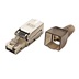 Value Konektor RJ45 kat. 6, stíněný, montáž bez nástrojů