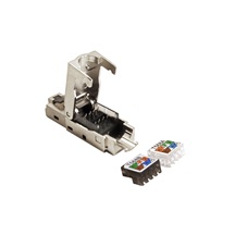 Value Konektor RJ45 kat. 6a, stíněný, na lanko / drát, montáž bez nástrojů