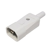 BACHMANN Konektor síťový IEC320 C14 samec, 250V/10A, na kabel, šedý (915.971)