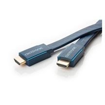 Clicktronic HQ OFC High Speed HDMI plochý kabel s Ethernetem, HDMI M - HDMI M, 3m