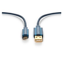 Clicktronic HQ OFC USB 2.0 kabel USB A(M) - microUSB B(M), 1m
