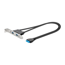 goobay USB 5Gbps záslepka, 2x USB3.0 A(F) konektor, 45cm, 1x 20pin