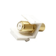 goobay Keystone spojka cinch(F) - F(F), zlacená, bílé konektory