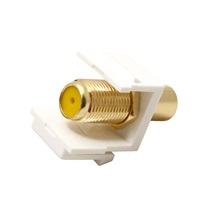 goobay Keystone spojka cinch(F) - F(F), zlacená, žluté konektory