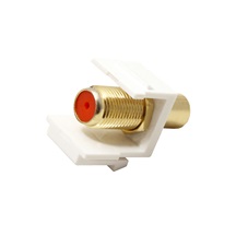 goobay Keystone  spojka cinch(F) - F(F), zlacená, červené konektory