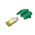 HiRose Konektor RJ45 kat. 6a stíněný, na lanko, TM31, zelená krytka, 10ks