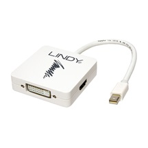 Lindy Konvertor miniDP(M) -> HDMI (F) + DVI-D (F) + VGA (F), typ 2, 4K@30Hz