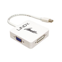 Lindy Konvertor miniDP(M) -> HDMI (F) + DVI-D (F) + VGA (F), typ 2, 4K@30Hz