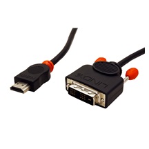 Lindy DVI-HDMI kabel, DVI-D(M) - HDMI A(M), 5m, černý