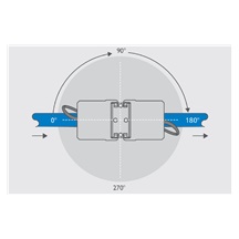 METZ CONNECT Nařezávací spojka kabelů kat. 6a, STP, 180°, kompaktní