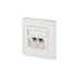 METZ CONNECT E-DAT Zásuvka kat. 6a, pod omítku, 2x RJ45 (MC moduly), bílá