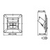 METZ CONNECT E-DAT Zásuvka pod omítku, 2x RJ45 (MC moduly)  kat. 6a, bílá