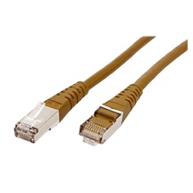 ROLINE S/FTP patchkabel kat. 6, 1m, hnědý