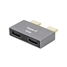 ROLINE Adaptér 2x USB C(M) - 2x USB C(F), 10Gbps, stříbrný