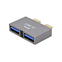 ROLINE Adaptér 2x USB C(M) - 2x USB3.0 A(F), 10Gbps, stříbrný