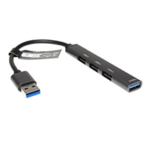 STANDARD USB 2.0 Hub, 3x USB A(F) + 1x USB3.0 A(F), s kabelem 12cm