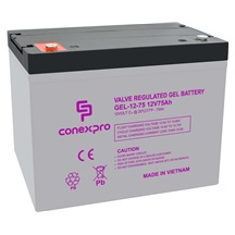 Conexpro baterie gelová, 12V, 75Ah, životnost 10-12 let, M6, Deep cycle