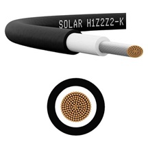 Solární kabel 6mm, 1m, černý