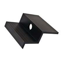 Hliníkový krajní úchyt panelu tvar Z, 35mm, černý