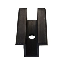 Hliníkový středový úchyt panelů tvar Omega 50mm, černý