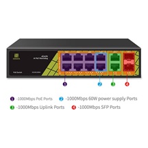 Conexpro GNT-P1012G6, PoE switch, 10x LAN, 8x PoE, 2x SFP