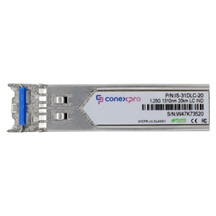 Conexpro 1.25G SFP průmyslový optický modul, SM, 1310nm, 20km, 2x LC, DDM