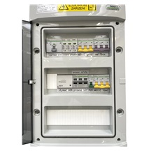 Elektrický rozvaděč FV3AC40CS25WMB. 3-fázový, AC, 10KW, manuální přepínač sítě a zálohy, wallbox příprava