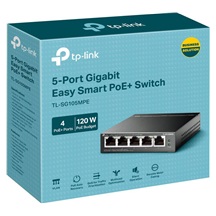 TP-Link TL-SG105MPE Gigabitový Easy Smart PoE Switch, 4x PoE