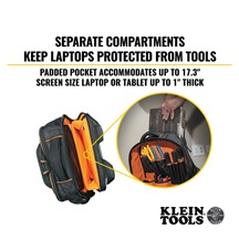Klein Tools Tradesman Pro™  Batoh na nářadí 25 kapes, kapsa až 17,3" Laptop