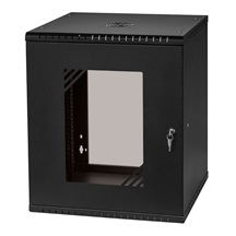 LEXI-Net Basic Rozvaděč nástěnný 19" 12U 520x450, dveře sklo, černý