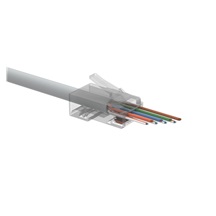 Solarix Univerzální EASY konektor RJ45 CAT5E UTP 8p8c na drát i licnu SXRJ45-5E-UTP-EASY