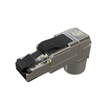 Solarix Konektor MPTL 90° RJ45 CAT6 STP samořezný SXRJ45-6-STP-BK-SA-U