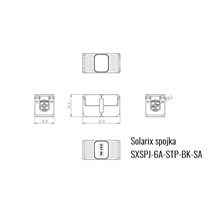 Solarix Samořezná spojka CAT6A STP SXSPJ-6A-STP-BK-SA