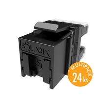 Solarix MULTIPACK 24 ks - rychlozařezávací keystone Solarix CAT5E UTP RJ45 SXKJ-5E-UTP-BK-NA