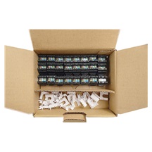 Solarix MULTIPACK 24 ks - rychlozařezávací keystone Solarix CAT5E UTP RJ45 SXKJ-5E-UTP-BK-NA