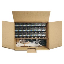 Solarix MULTIPACK 24 ks - rychlozařezávací keystone Solarix CAT5E STP SXKJ-5E-STP-BK-NA