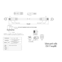 Solarix Patch kabel plochý CAT5E UTP LSOH 0,5m šedý non-snag-proof C5E-111GY-0,5MB