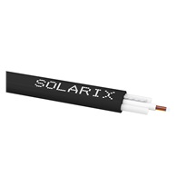 Solarix Plochý DROP kabel Solarix 12vl 9/125 PE F<sub>ca</sub> černý SXKO-FLAT-DROP-12-OS-PE