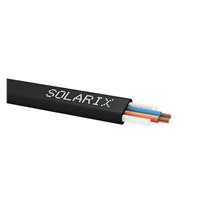 Solarix Plochý DROP kabel Solarix 24vl 9/125 PE F<sub>ca</sub> černý SXKO-FLAT-DROP-24-OS-PE